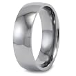 Domed High Polished Titanium Ring (7mm) - Sizes 5-13