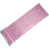 Flexible bluetooth wireless keyboard for Apple iPad 3G tablet/Wifi model 16GB, 32GB, 64GB / Smartphone/ PDA/ PPC (pink)