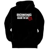 Rowing Professional Athletics - Made in the UK Sports Mens Hoodie (Black, Sizes X-Small - XXX-Large)