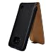 Ultra Slim Genuine Leather Flip Case Black Inner Brown For SAMSUNG GALAXY S2 S-II i9100 Mobile Phone + FREE 2 x Super Clear Screen Protector
