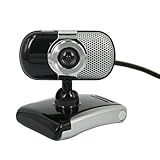 HDE Black USB Webcam with Microphone
