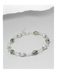 Prehnite Bracelet In 92.5 Sterling Silver