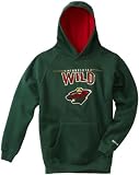 NHL Youth Minnesota Wild Sportsman Pullover Fleece Hoodie - R58C4Pwl (Dragon Green, Large 14/16)