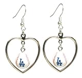 LA Dodgers - MLB Mini Baseball Heart Earrings
