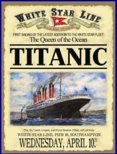 FRENCH VINTAGE METAL SIGN 40x30cm WHITE STAR LINE BOAT TITANIC QUEEN OCEAN