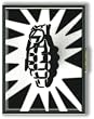 Womens Hand Made Retro BLACK AND WHITE GRENADE cigarette case Womens Hand Made Retro BLACK AND WHITE GRENADE cigarette case