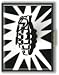 Womens Hand Made Retro BLACK AND WHITE GRENADE cigarette case