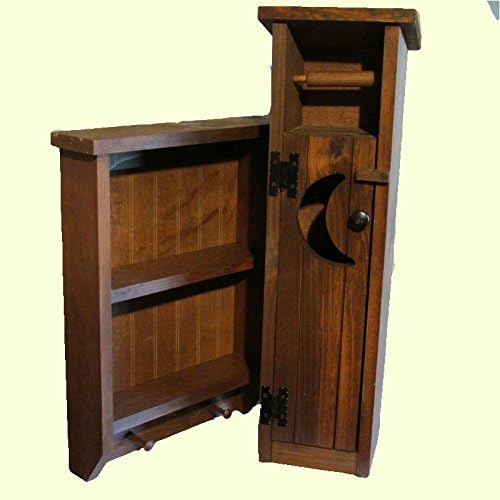 Amish Handcrafted, Outhouse Toilet Paper Holder Dispenser & Storage, Solid Wood, Beautiful Smooth Boston Cherry Finish. Bathroom Tissue Holder. - Hand Made By The Amish Guys