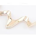 Bersense Sweet Fashion Wave Metal Smooth Necklaces