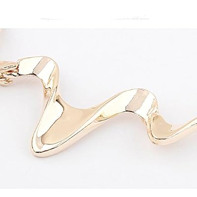 Bersense Sweet Fashion Wave Metal Smooth Necklaces