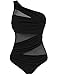 Saslax Inspired Fashion Figures Jena OTS One Piece Maillot Mesh Swimsuit (XXL, 8995-Black)