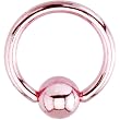 16 Gauge Light Pink Electro Titanium BCR Captive Ring -5/16"