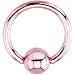 16 Gauge Light Pink Electro Titanium BCR Captive Ring -5/16"