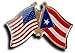 Wholesale Pack of 3 USA American Puerto Rico Flag Bike Hat Cap lapel Pin