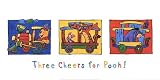 Three Cheers for Pooh! Art Poster PRINT Walt Disney 36x18