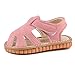 Baby Boy Girl Summer Squeaky Sandals Premium Rubber Sole Closed-Toe Non-Slip Shoes First Walkers,Pink,3.5 Toddler