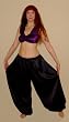 Black Satin Harem Pants