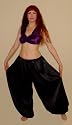 Black Satin Harem Pants
