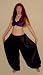 Black Satin Harem Pants