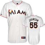 Josh Johnson Jersey: Youth Miami Marlins #55 Home White Replica Jersey