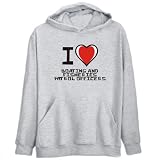 Hoodie Mens Heather Gray "I love Boating And Fisheries Patrol Officers " Occupations X-Small