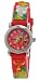 Trendige Kinderuhr,Jungen/Mädchen Kunststoff Quarz Armband Silikon Uhr mit Tiermotiv,Giraffe,Elefant,Zebra,Löwe in Rot,inklusive Uhrenbox