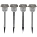 Grip 4 pc Silver Solar Light Set