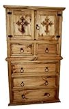 Mansion Chest with Cross (Brown) (63.00"H x 35.00"W x 19.00"D)