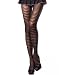 Leg Avenue - Transparente Spandex-Strumpfhose Nylon mit Streifen - Schwarz - One Size - LA 7240