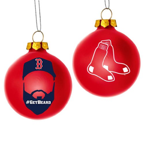 MLB Boston Red Sox Napoli M. #12 Get Beard Glass Ball Ornament MLB Boston Red Sox Napoli M. #12 Get Beard Glass Ball Ornament