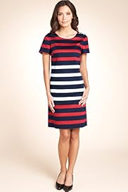Cotton Rich A-Line Striped Dress