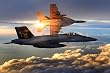 F/A-18 Super Hornets (Flying in Sunlight) Photo Poster - 13x19