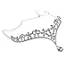 Plated Alloy Bowknot Rhinestone Wedding Tiara Headpieces with Pendant,Silver