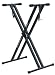 Black Height Adjustable High Quality Twin X Frame Keyboard Stand With A Quick Pull Release Mechanism and Screw N Strap to secure keyboard to the stand