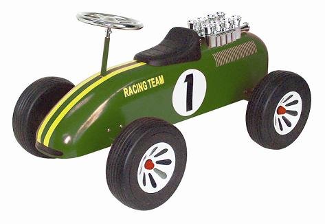 Childrens Toyshop  Toys : Classic Childrens Pedal F1 Racer Car - Green