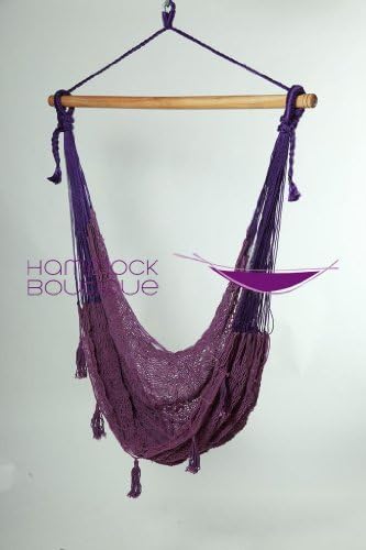 Savannah Large L Chair Hammock NYLON Thick Cord woven, Purple