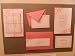 Mara Mi 30 ct Invitation suite Formal Invitation Kit Wedding Graduation - Deep Rose/Coral & white