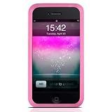 iPhone 4th Generation Case for iPhone 4th Gen compatible with iPhone 4G 16GB / 32GB + Screen Protector and MiniSuit LCD Cleaner keychain – MiVizu Hot Pink Skin
