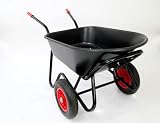 from BullBarrow Mammoth Duo Black Twin Wheeled Wheelbarrow Model PRMAMBLKDUO
