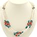 Handmade Pearl & Coral Four-Strand Necklace