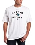 NHL San Jose Sharks Authoritative White Short Sleeve Tee (White, XX-Large)
