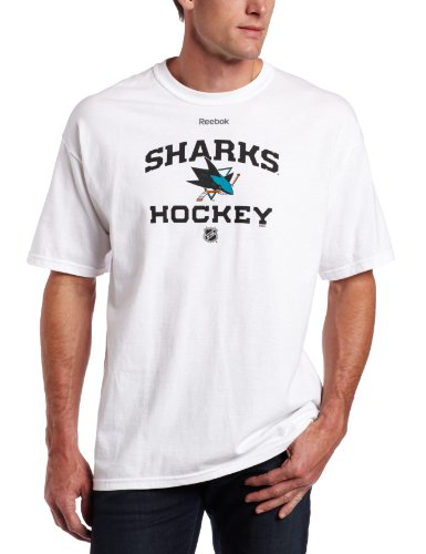 NHL San Jose Sharks Authoritative White Short Sleeve Tee (White, X-Large)