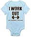 I Work Out Just Kidding I Take Naps Baby Bodysuit Cute Infant Baby Clothes (3-6 Months, Light Blue)