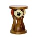 EXP Handmade Furniture - 17" Vintage Style Round Wood Soccer / Basketball / Golf Sports End Table