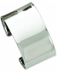 14K White Gold 37mm Polished Bangle