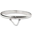 Sterling Silver Bangle Bracelet Handcrafted 2.3 inches