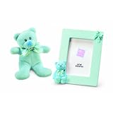 Russ Berrie Frame and Squeaker Bear Gift Set, Blue by Russ Berrie