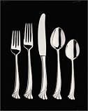 Ginkgo 079914-40005-3 Ginkgo Leaf 5 Piece Place Setting - 18/10 Stainless - Mirror Finish