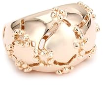 Gala by Daniela Swaebe "Crocodile" Rose Gold Dome Ring, Size 8