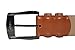 7910 - Toneka Men's Cordovan/Burgundy and Tan Stitched Feather Edge Dress Belt